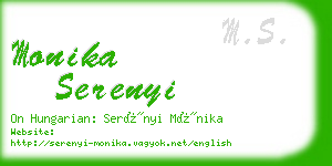 monika serenyi business card